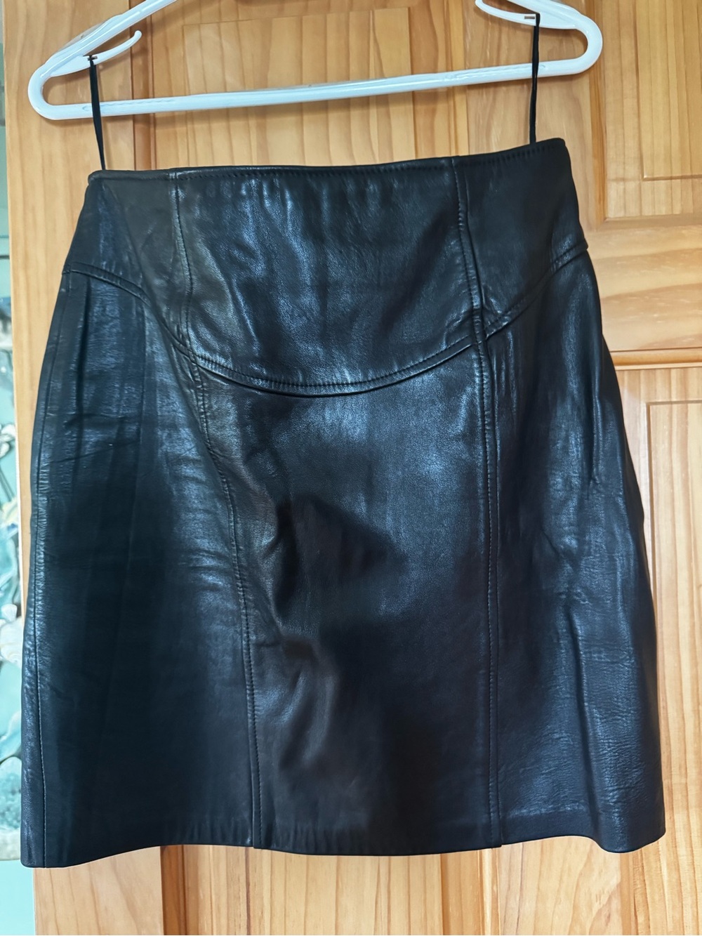 ECHT Black Leather Mini Skirt
